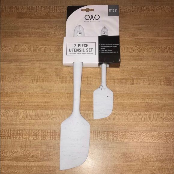 CWC Marble Silicone Kitchen Utensils 13pc Set Matching Neutral Modern Clean - Picture 3 of 4